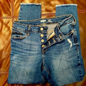 Old Navy Rockstar super Skinny High Rise, sz 4 petite; no holes